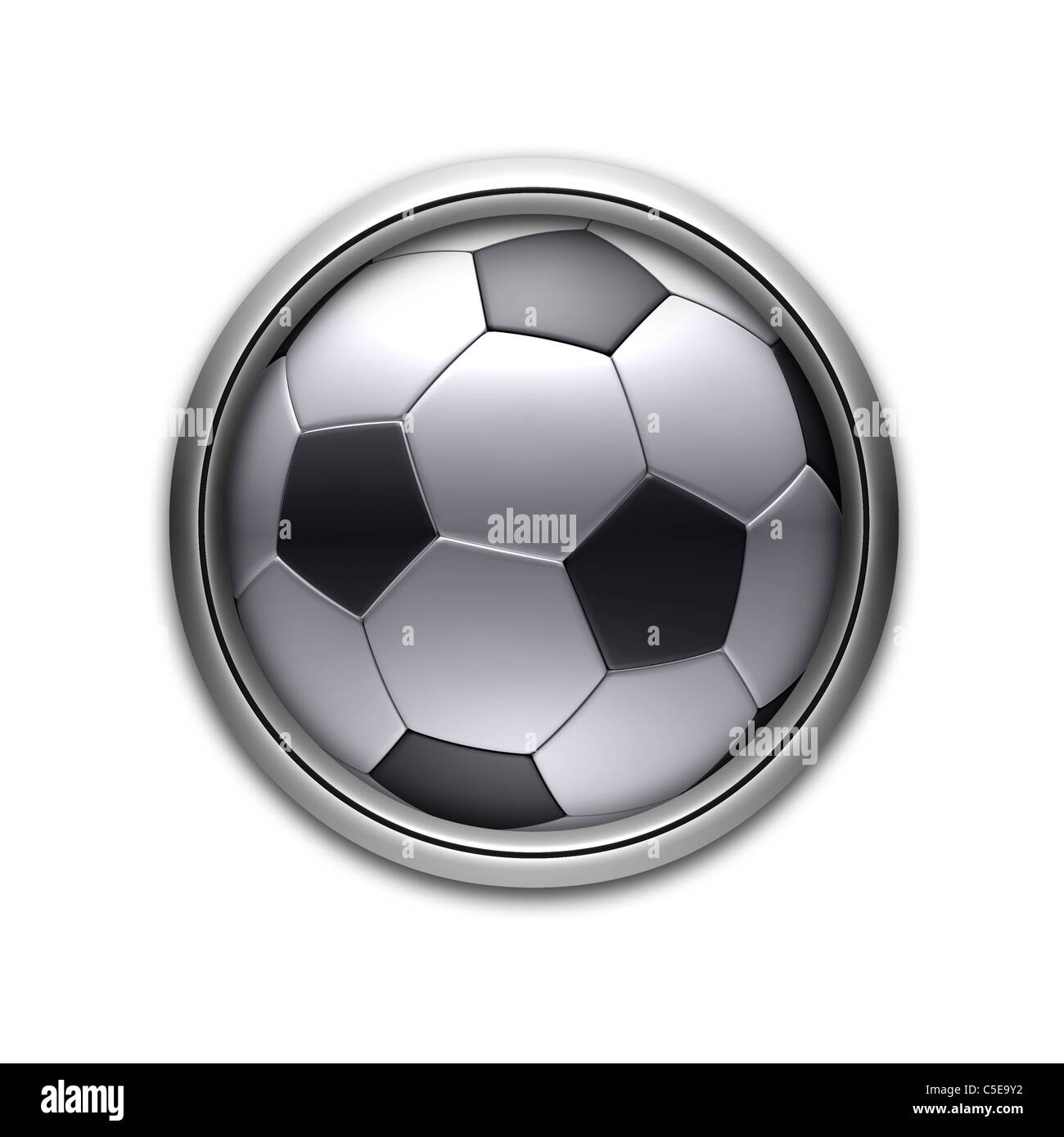 Foot ball 3D icon logo symbol button Stock Photo