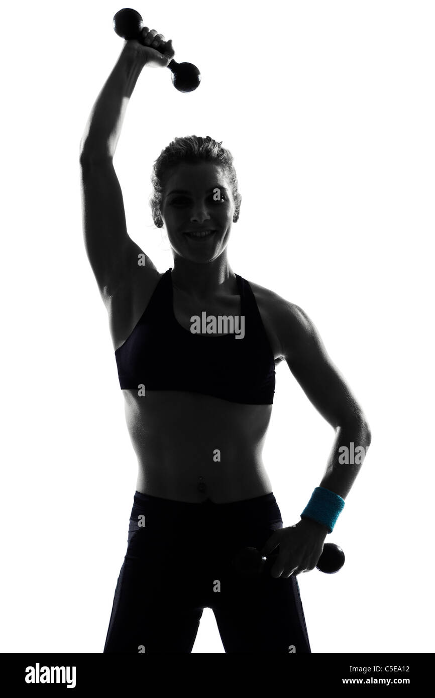 woman workout fitness posture body building weight training exercise