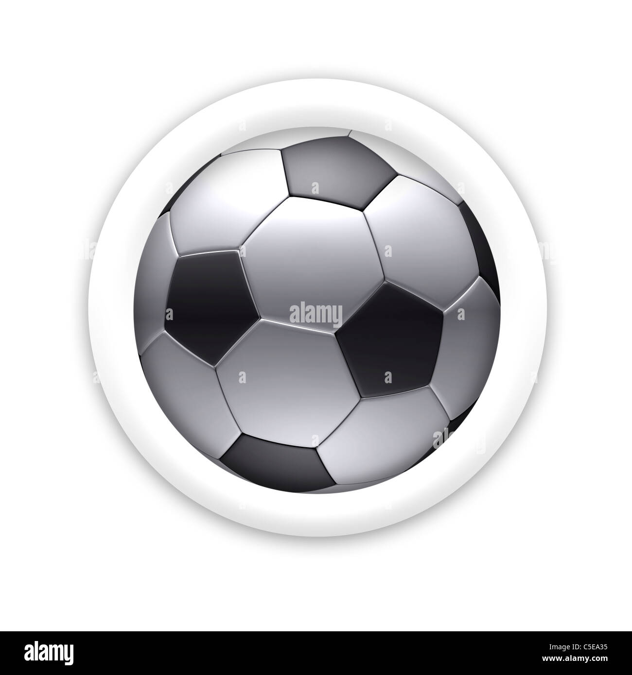 Foot ball 3D icon logo symbol button Stock Photo