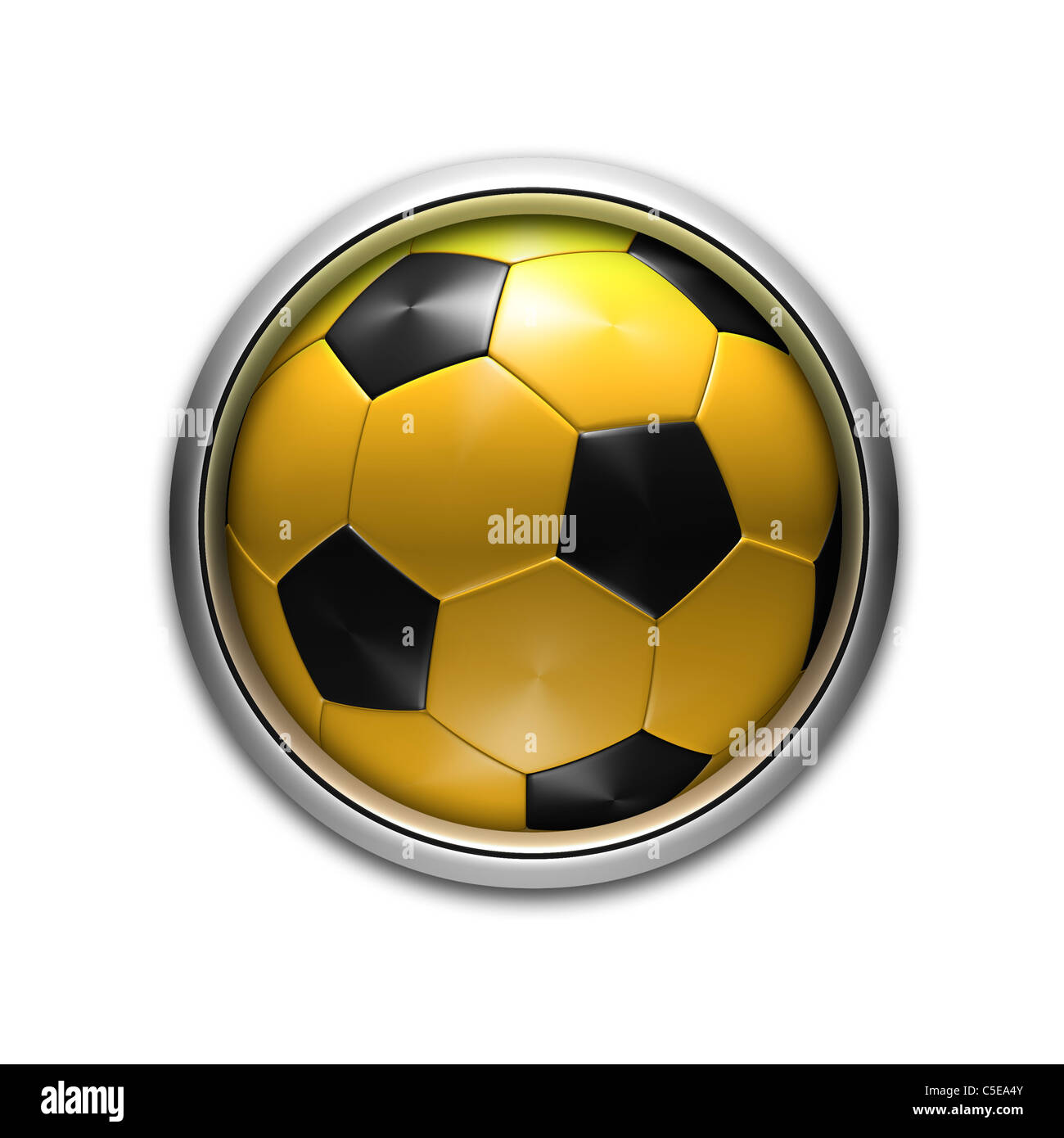 Foot ball 3D icon logo symbol button Stock Photo