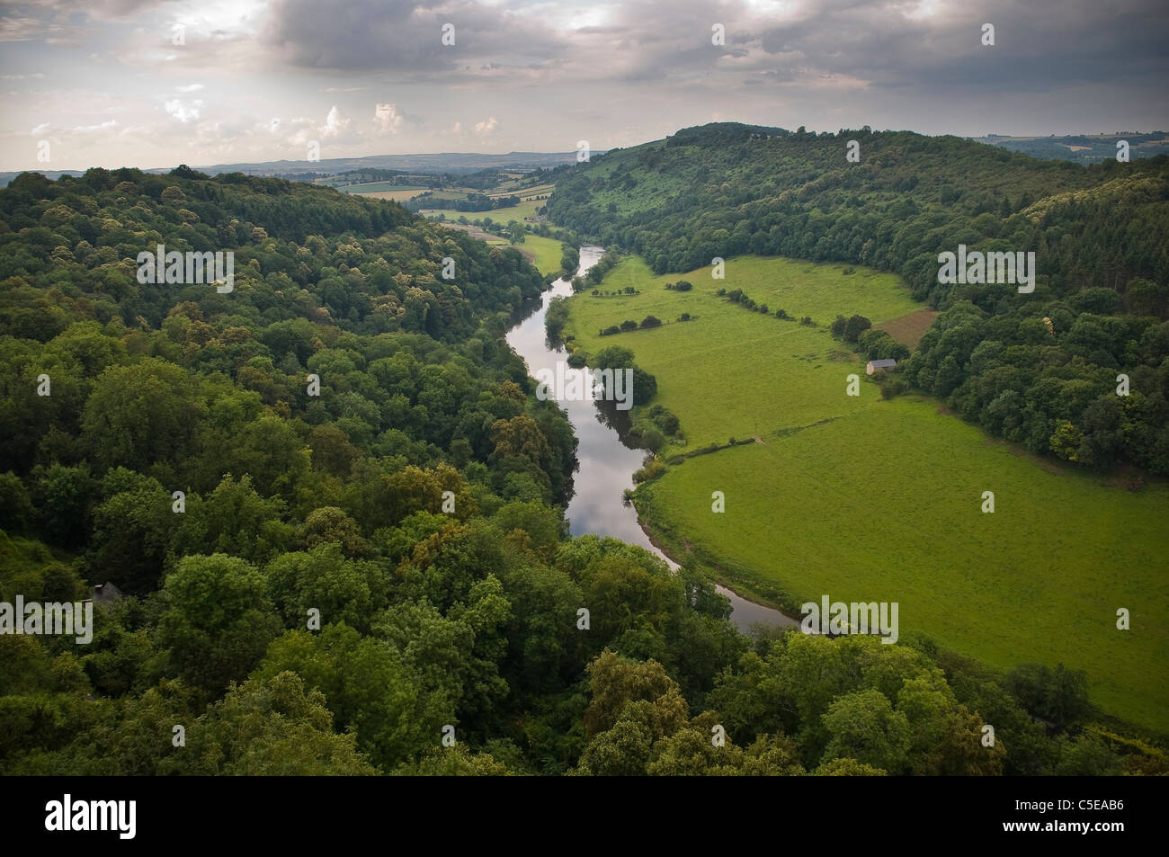 The River Wye from Symonds Yat, Gloucestershire, UK Stock Photo