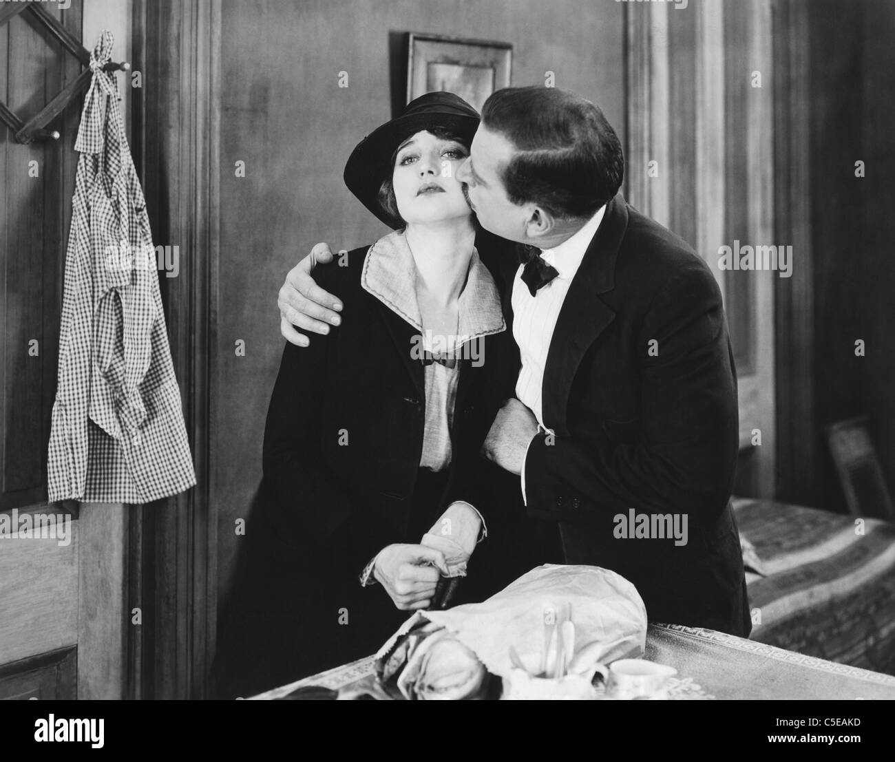 Old man kiss young Black and White Stock Photos & Images Alamy