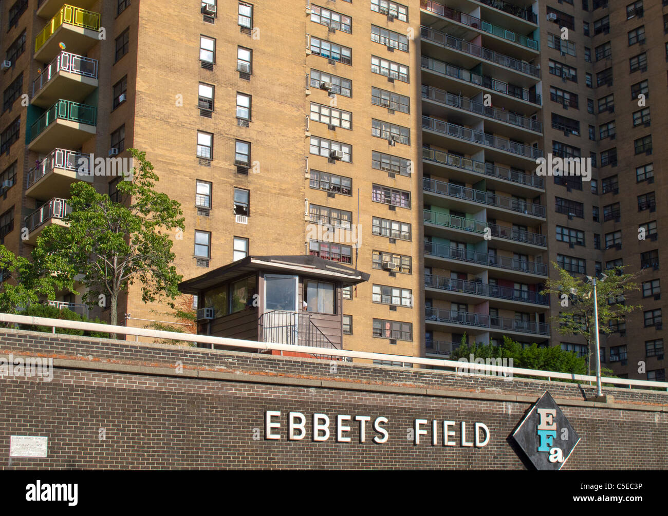 Ebbets Field apartment houses Stock Photo
