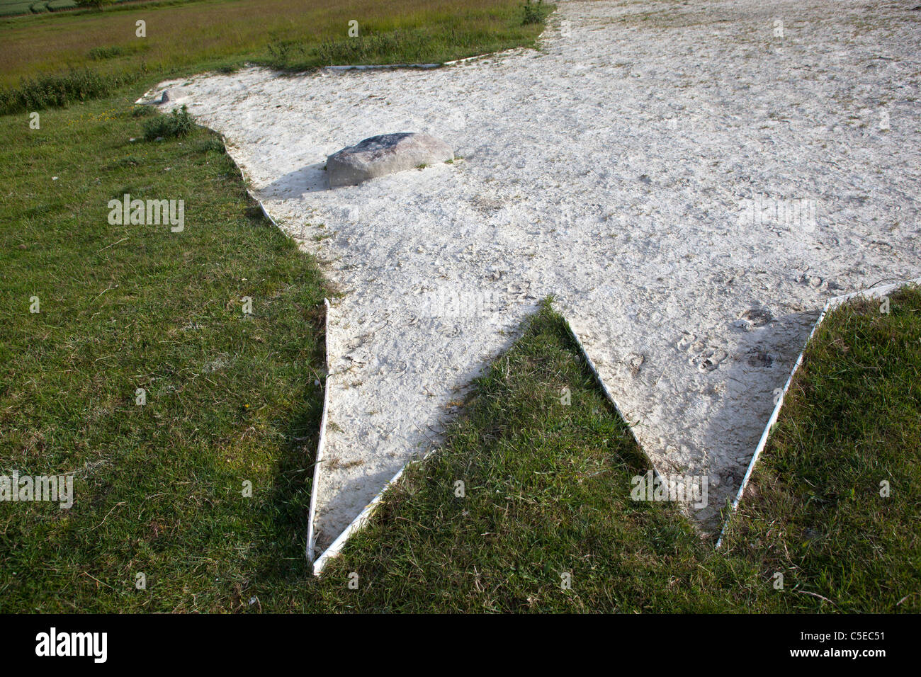 Head Detail of The White Horse at Roundway Devizes Wiltshire Stock