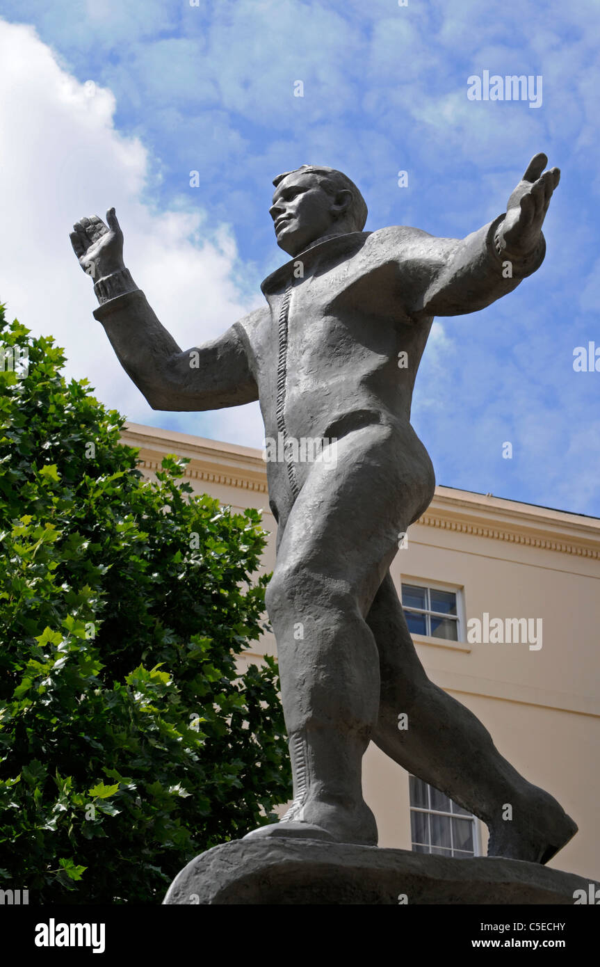 Statue of Yuri Gagarin. The Mall London. Stock Photo