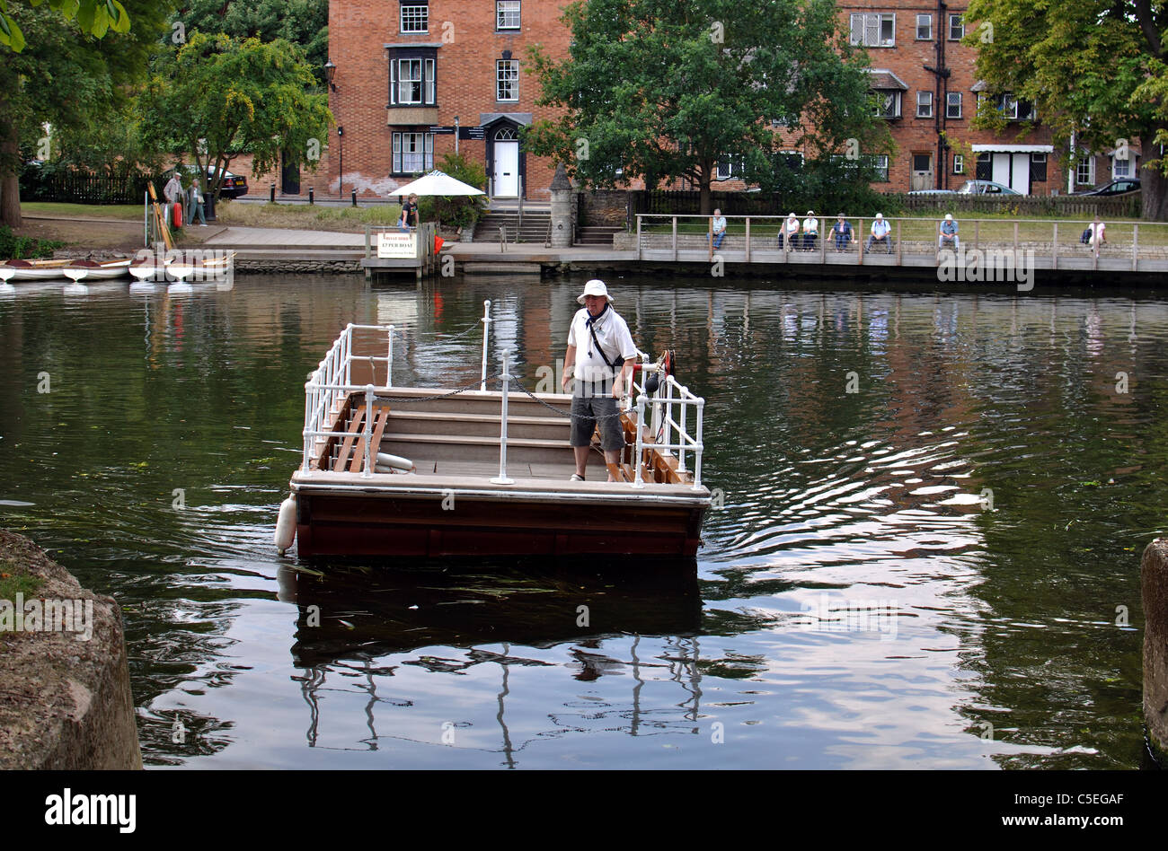 The Ferry across the River Avon, Stratford-upon-Avon, UK Stock Photo