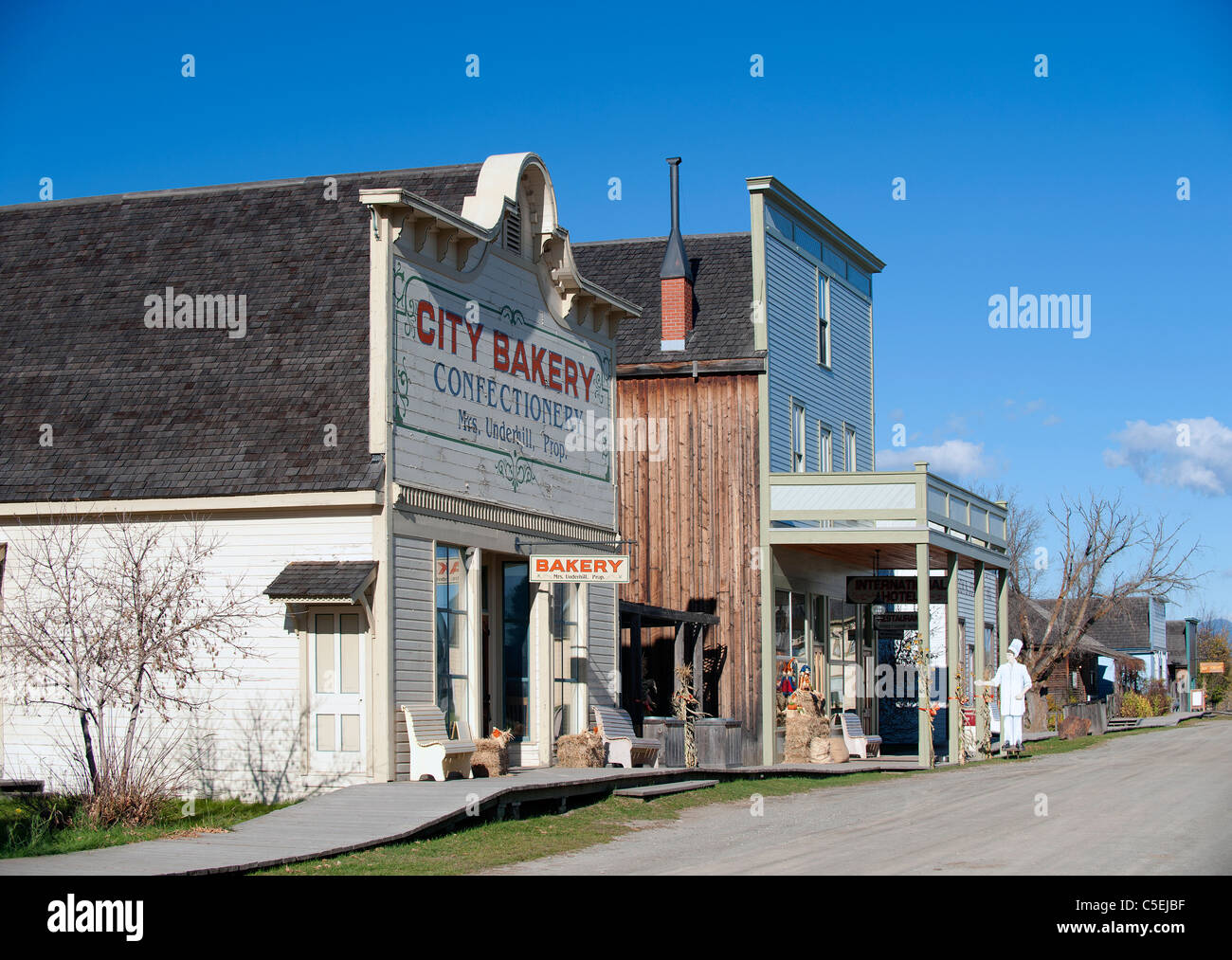 Historic homes and stores Stock Photo