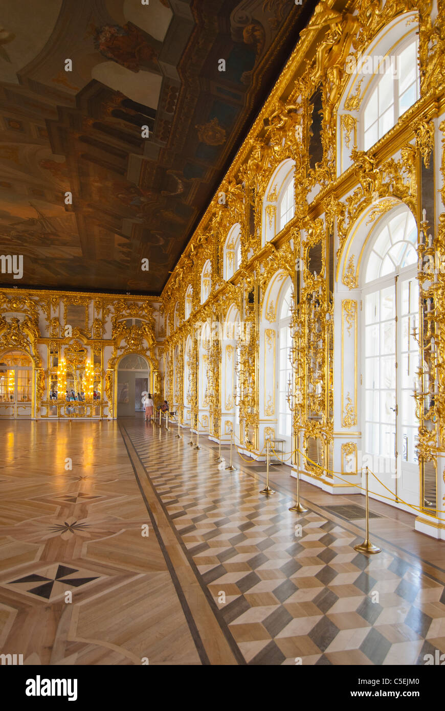 Inside of the Catherine Palace in Pushkin, St.Petersburg, Russia Stock ...