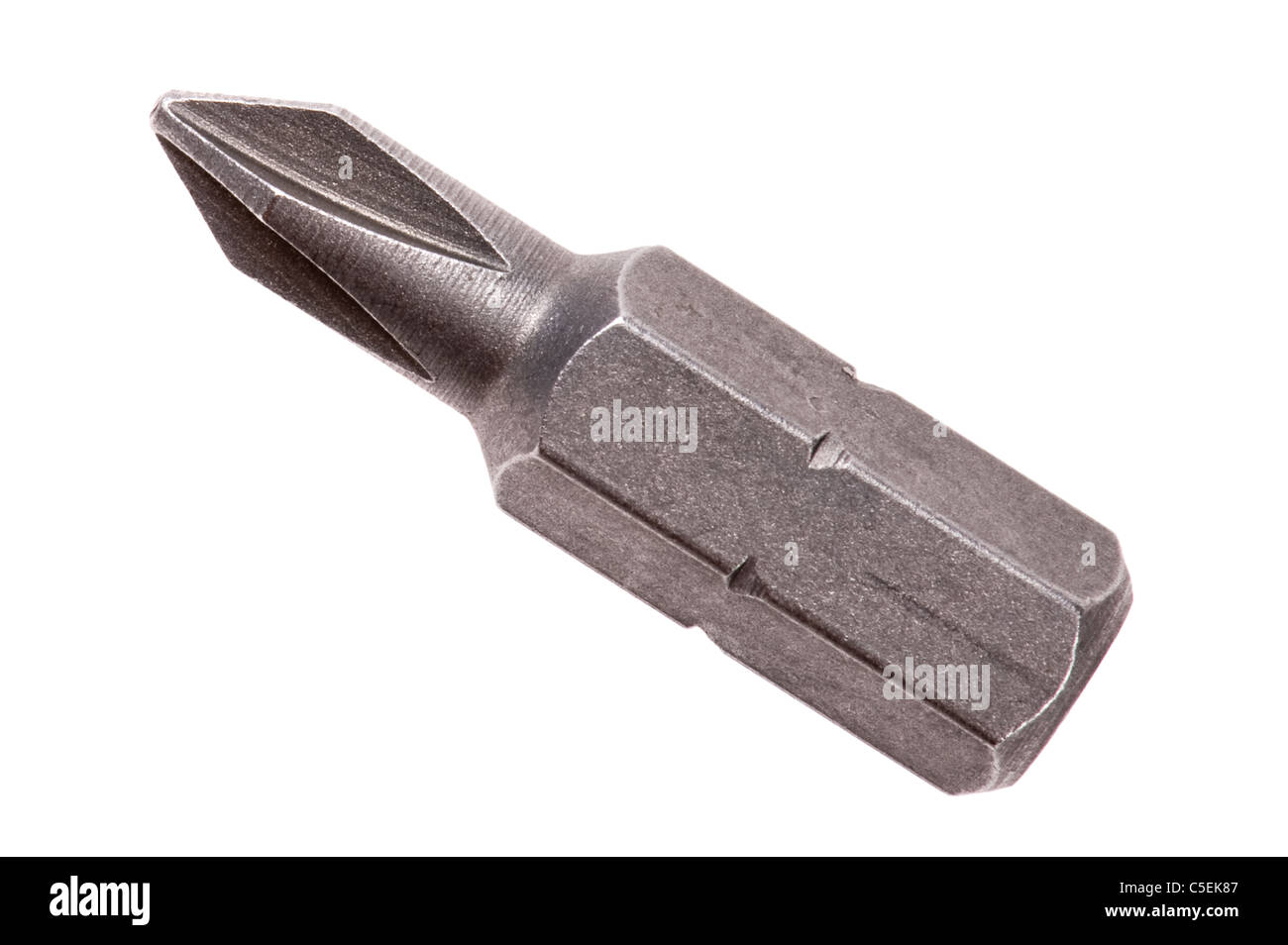 object on white - isolated tip screwdriver close up Stock Photo