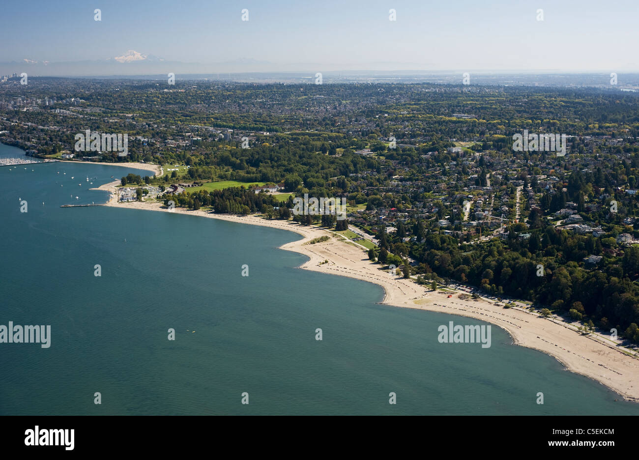 Vancouver Aerial Spanish bank beaches and Point Grey Stock Photo Alamy