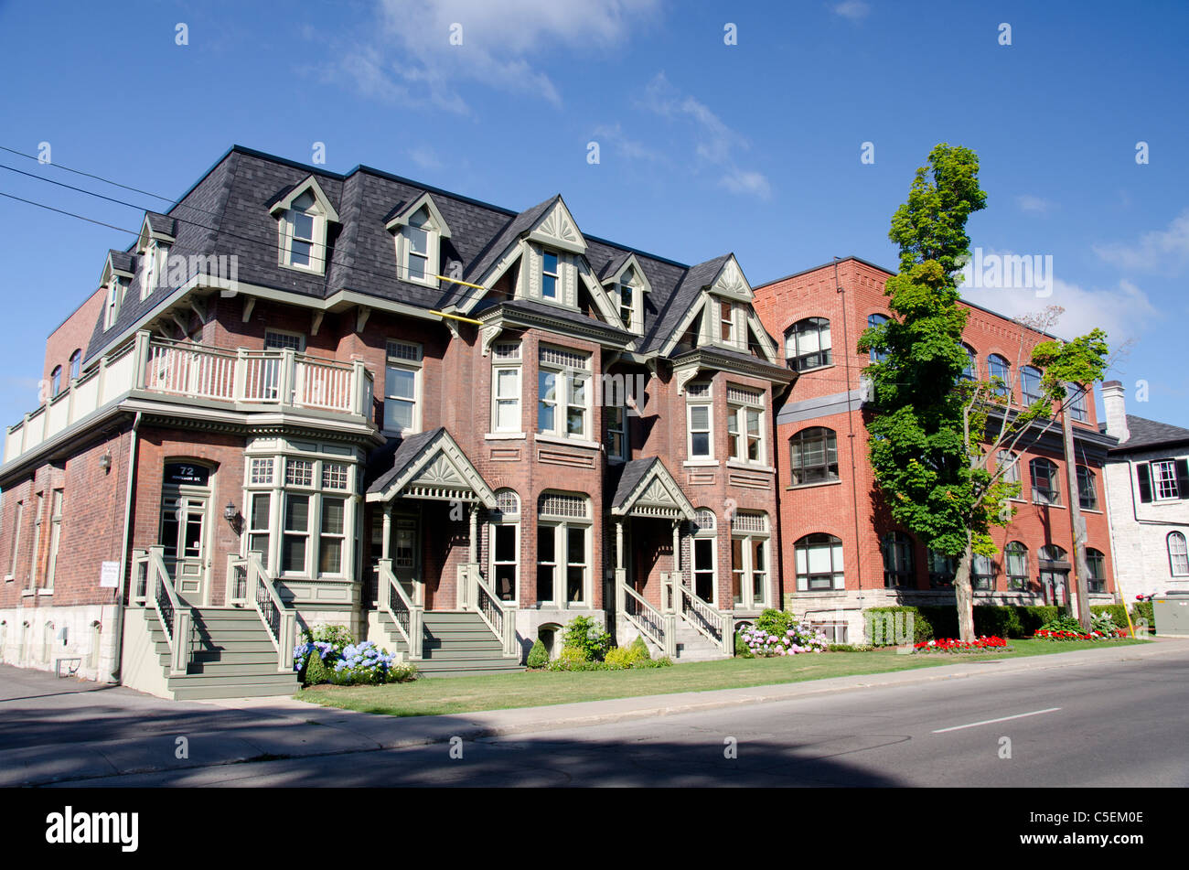 Ontario, Canada, Kingston. Typical historic neighborhood home Stock