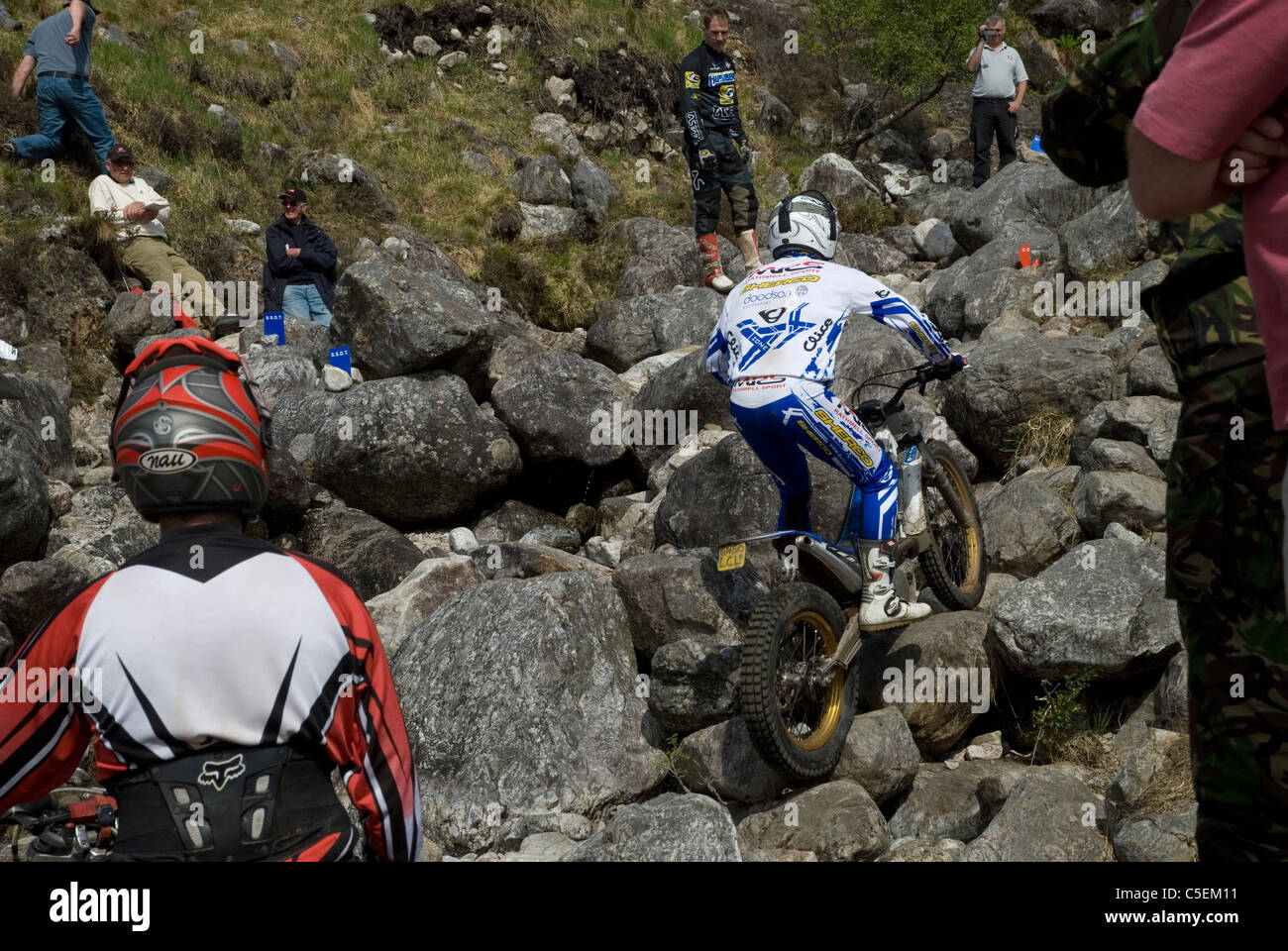 Bike trial riding Stock Photo Alamy