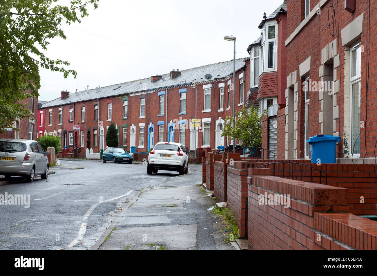 Terraced houses in the predominantly Pakistani area of Glodwick, Oldham