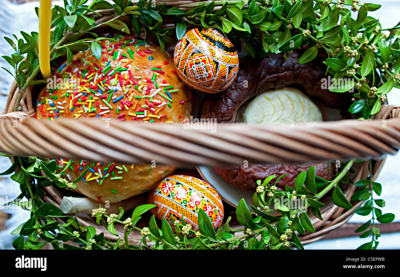 Ukrainian Easter Basket Stock Photo Alamy
