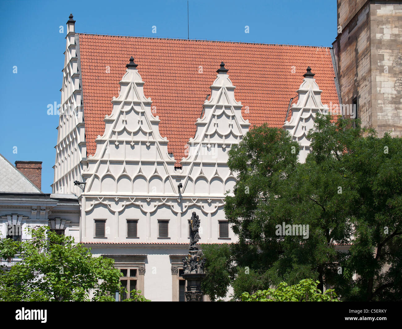 Prague - Historic city hall at Charles Square, Czech Republic Stock Photo