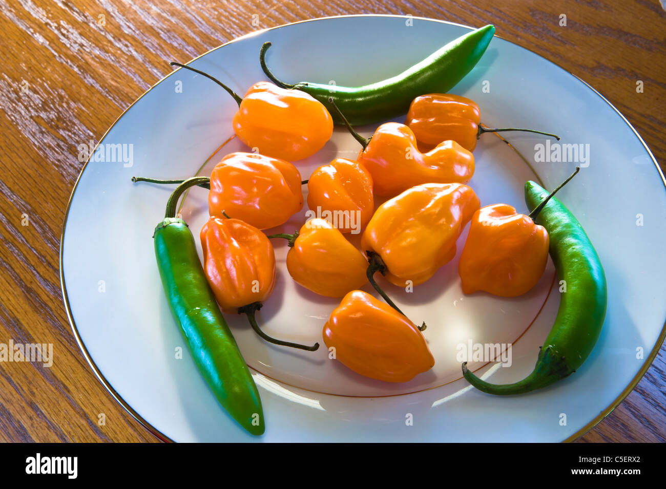 These are some of the hottest peppers in the world! Stock Photo