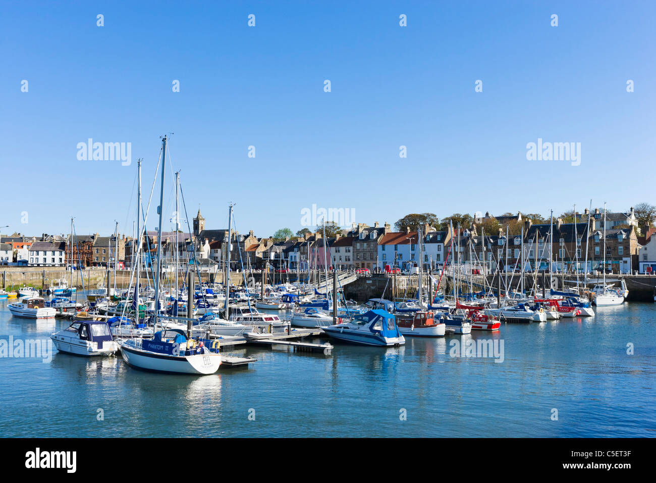 Harbour in the picturesque fishing village of Anstruther, East Neuk, Fife, Scotland, UK Stock Photo