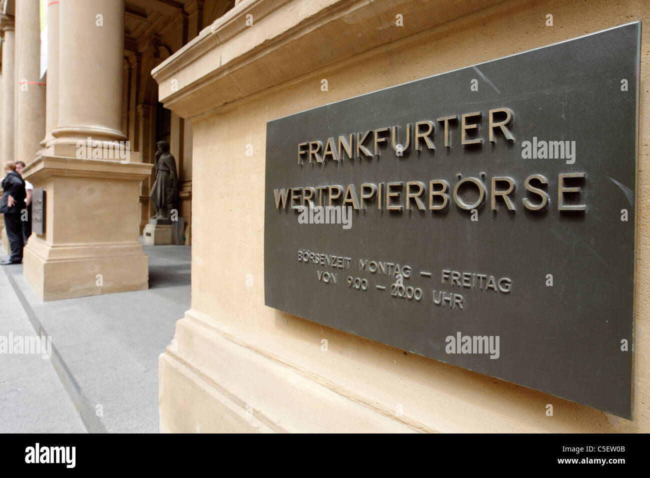 sign at entrance of Frankfurt Stock Exchange ('Frankfurter Wertpapierbörse') Stock Photo