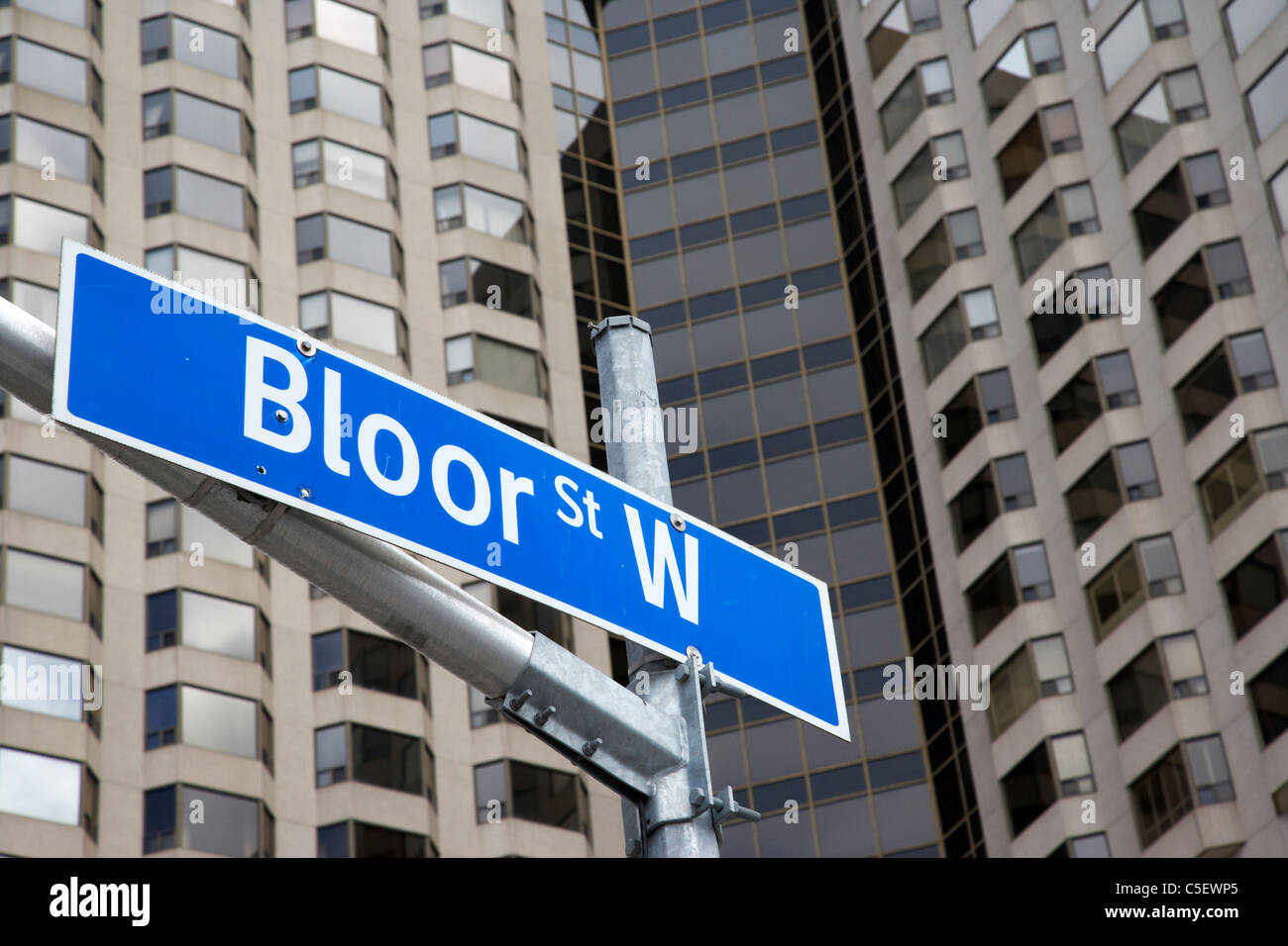street sign for bloor street west in toronto ontario canada Stock Photo