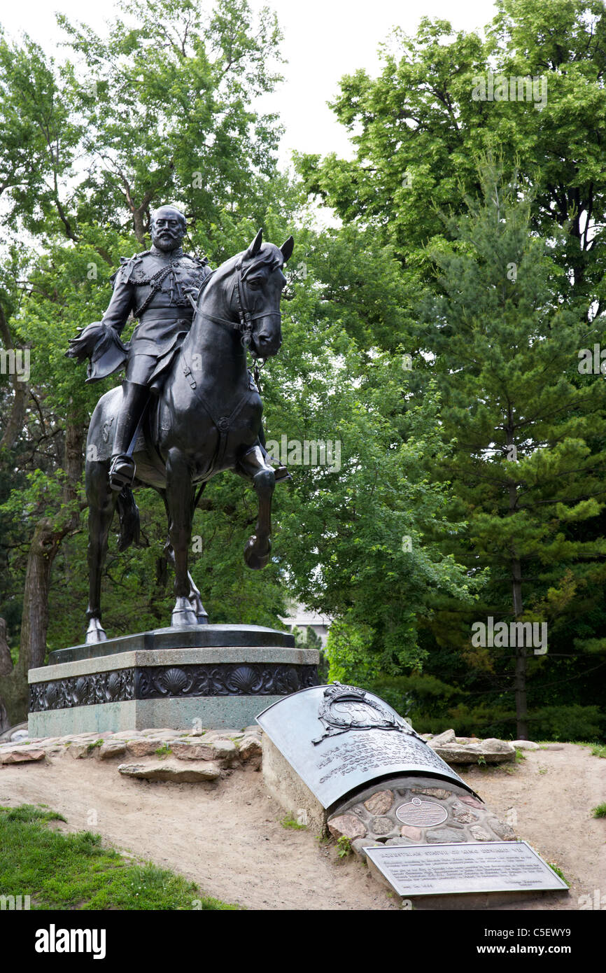 equestrian statue of Edward VII in queens park toronto ontario canada