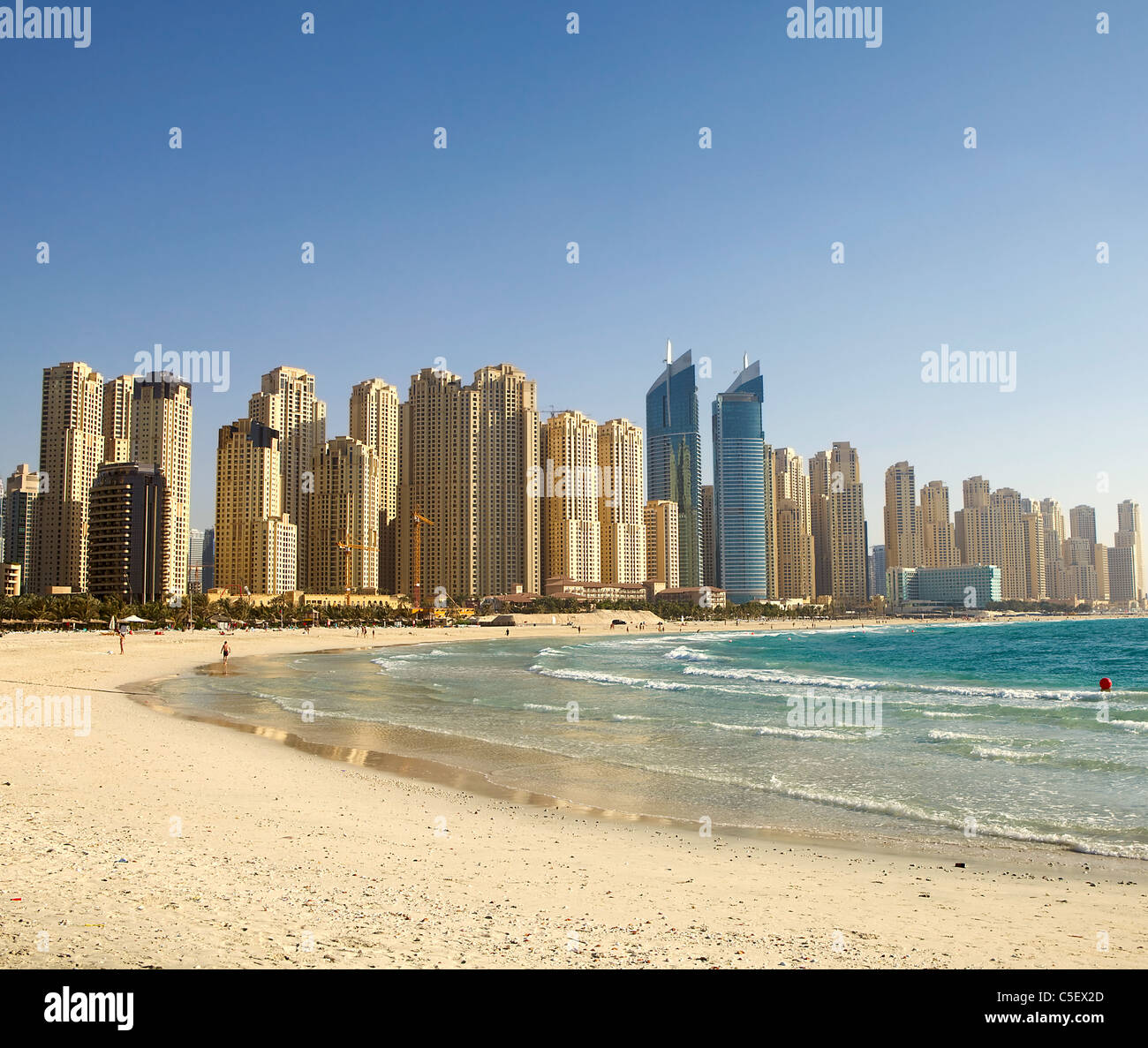 Beach in Dubai. Panoramic view. Stock Photo