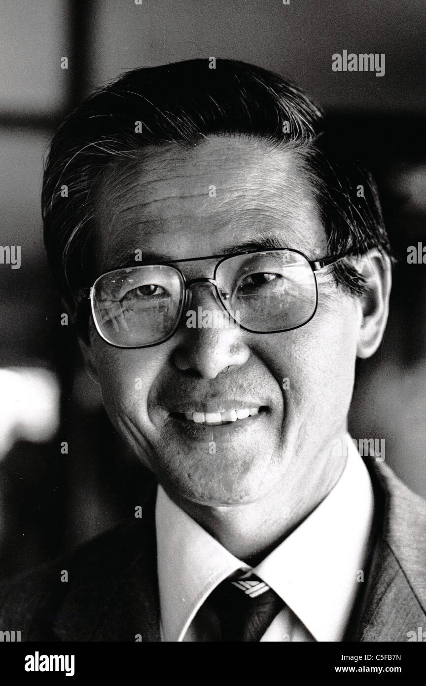 PERU. Ex-president Alberto Fujimori, 1992 Stock Photo