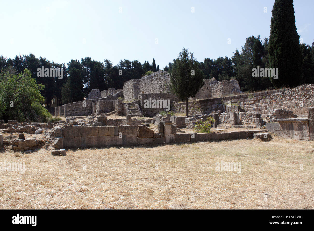 THE ASKLEPIEION RUINS. KOS Stock Photo