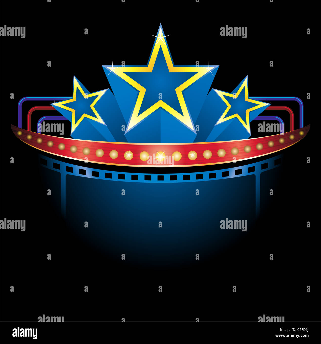 Blockbuster with stars Stock Photo