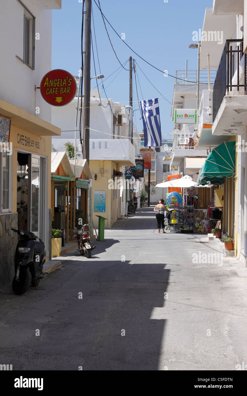 THE VILLAGE CENTRE KARDAMENA. KOS Stock Photo