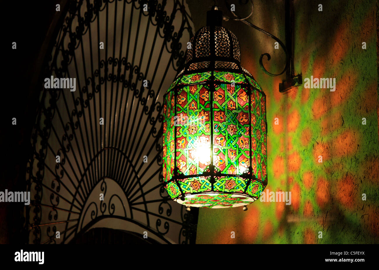 Green Glass Moroccan Lantern Gallery of Light