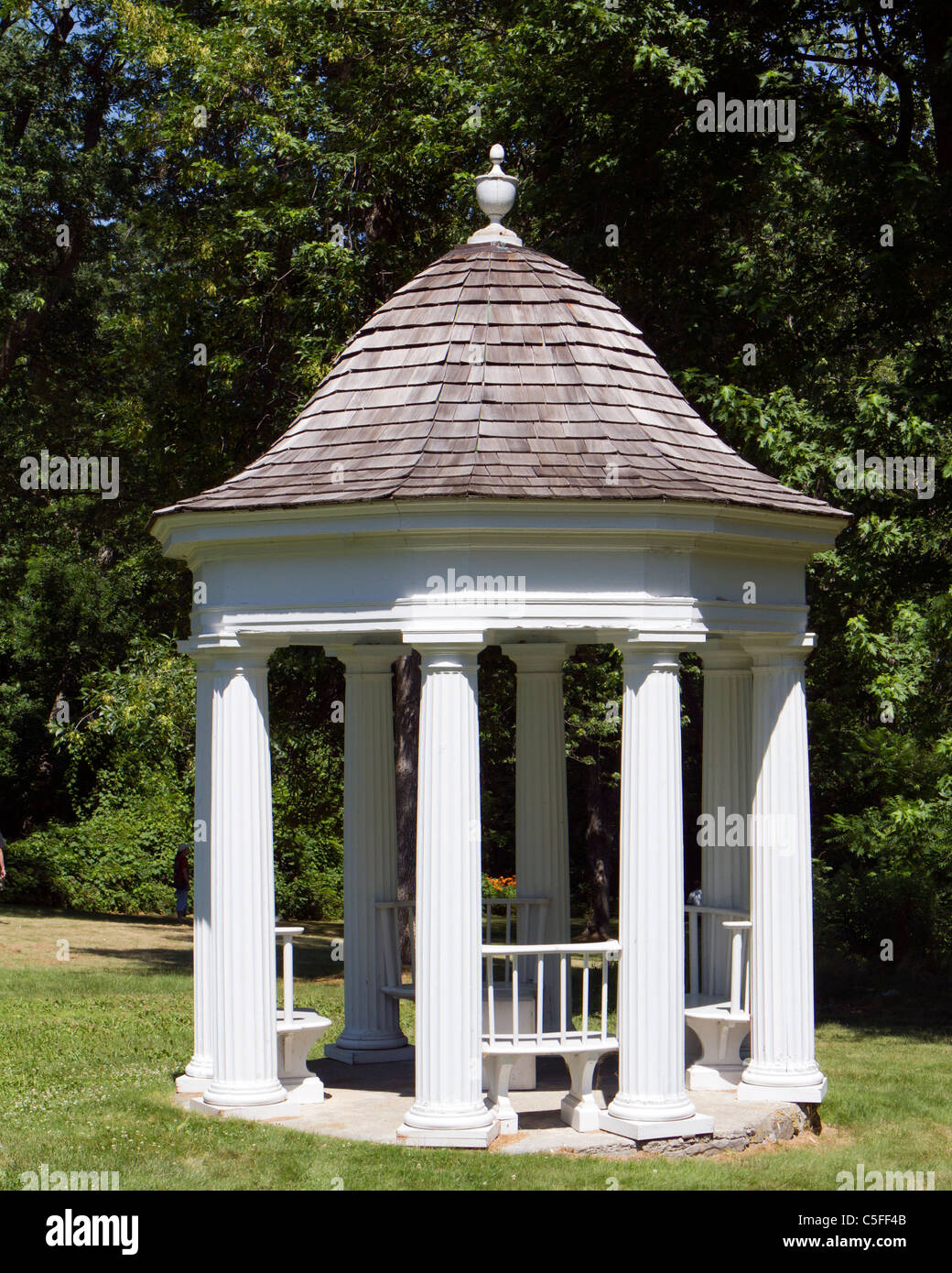 Historical colonial columned gazebo. Stock Photo