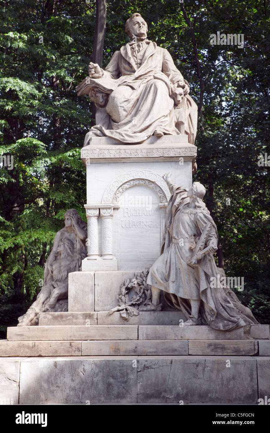 Richard Wagner Statue, Tiergarten, Berlin, Germany Stock Photo