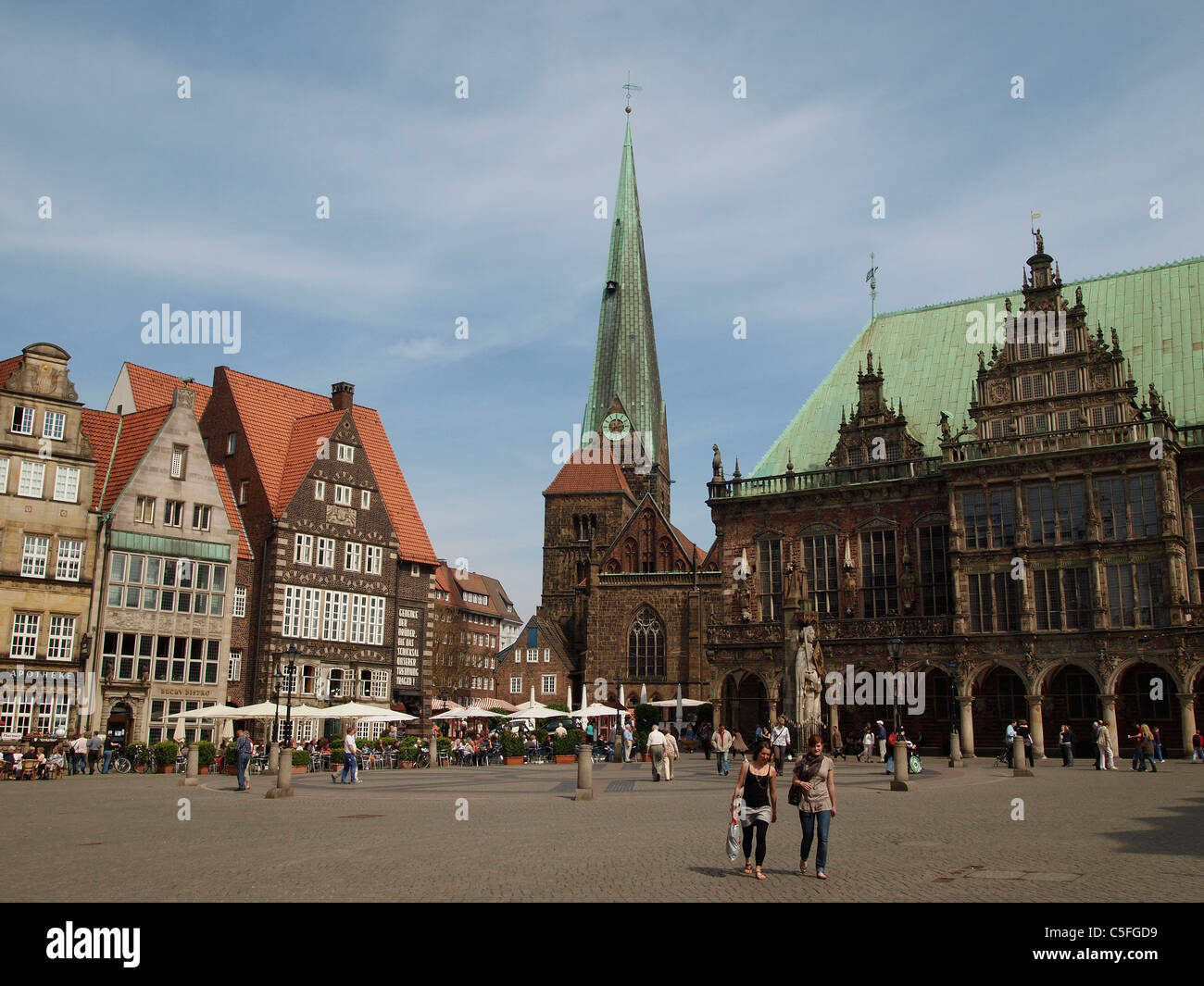 town hall and market place Bremen - Bremen, Deutschland, Free Hanseatic City of Bremen, Germany Stock Photo