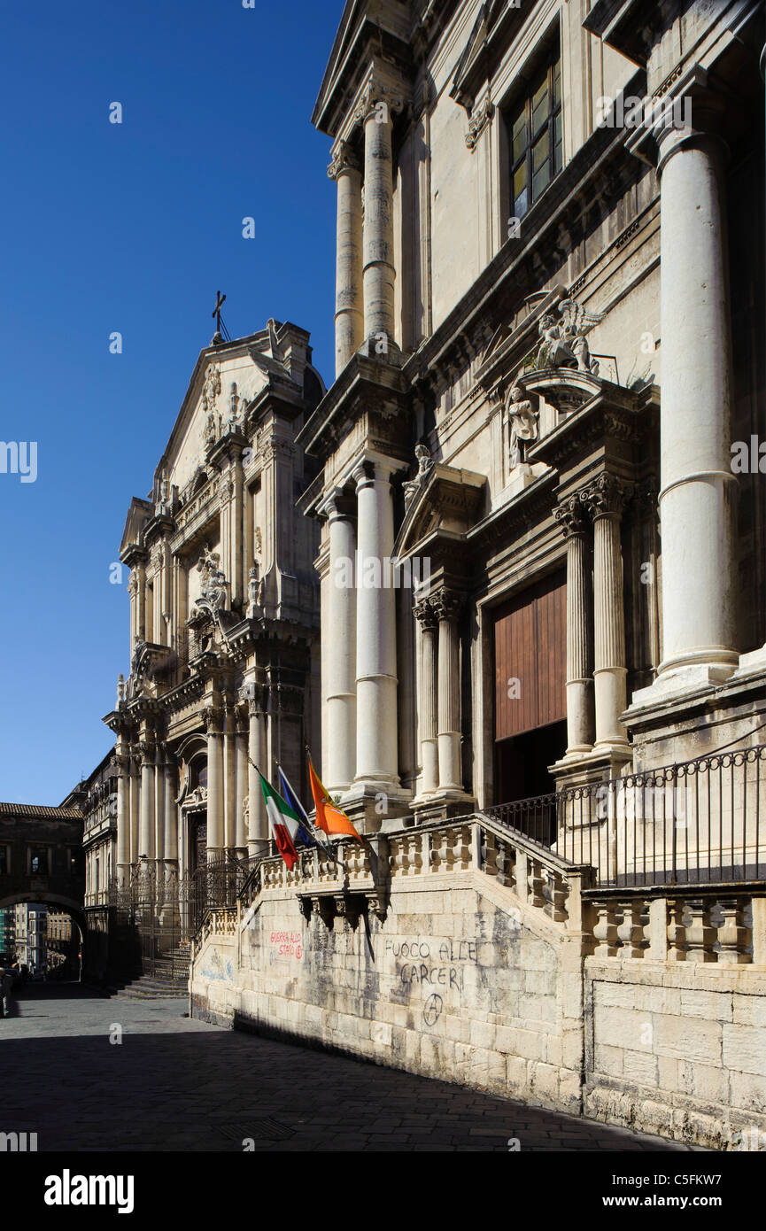 Chiesa di San Francesco in Catania, Sicily, Italy Stock Photo