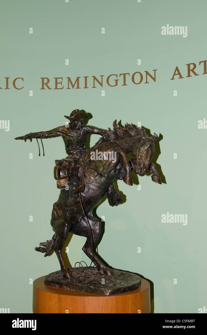 New York State, Ogdensburg. Frederic Remington Museum. Remington bronze