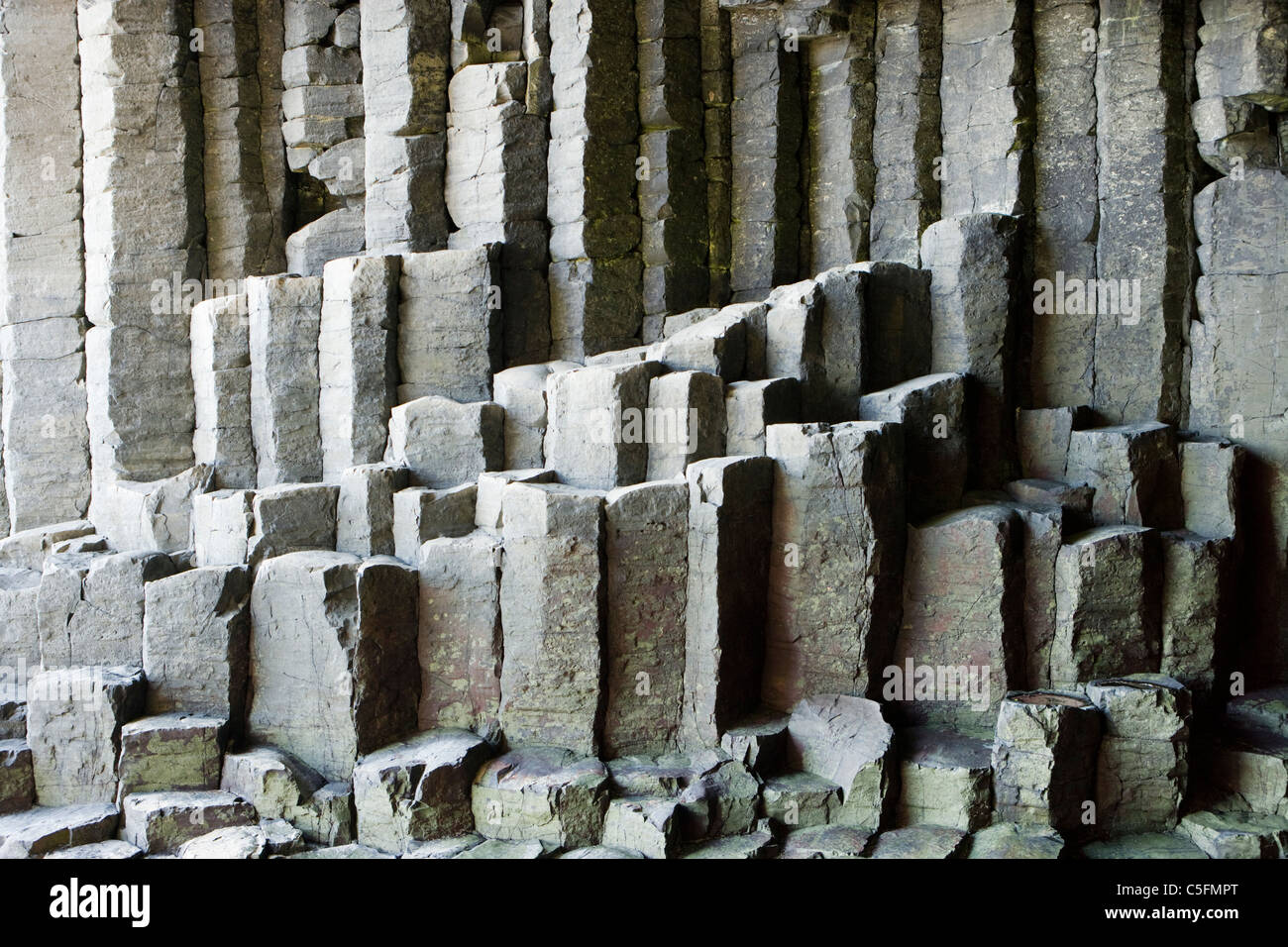 Basalt columns inside Fingal's Cave, Staffa, Scotland, UK Stock Photo