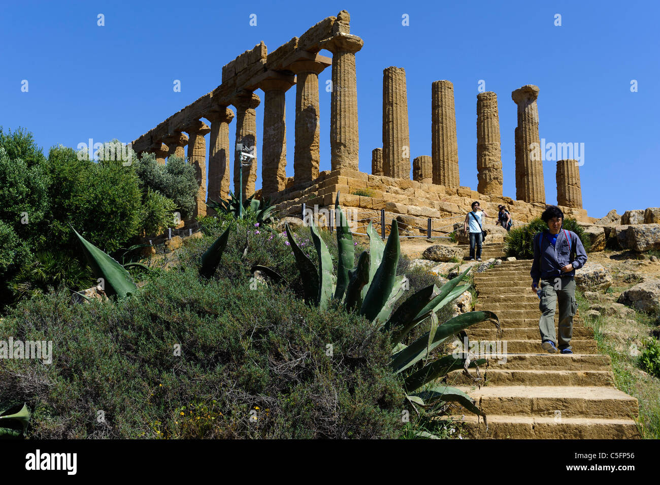 Tempio di Giunone (Juno-Temple) in Agrigent (Agrigento), Sicily, Italy Stock Photo