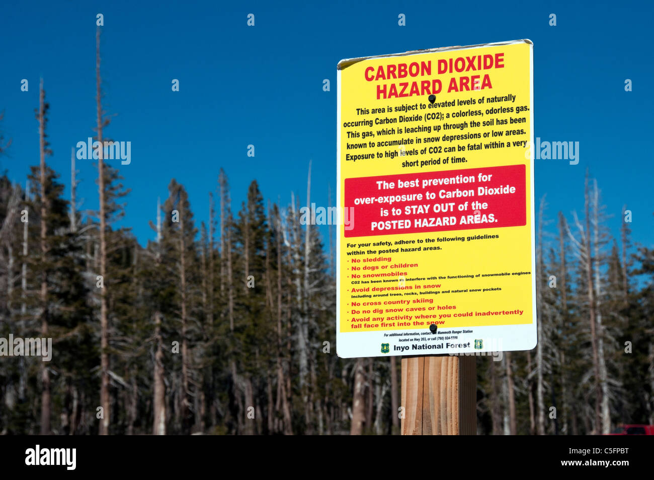 Carbon Dioxide hazard sign Stock Photo