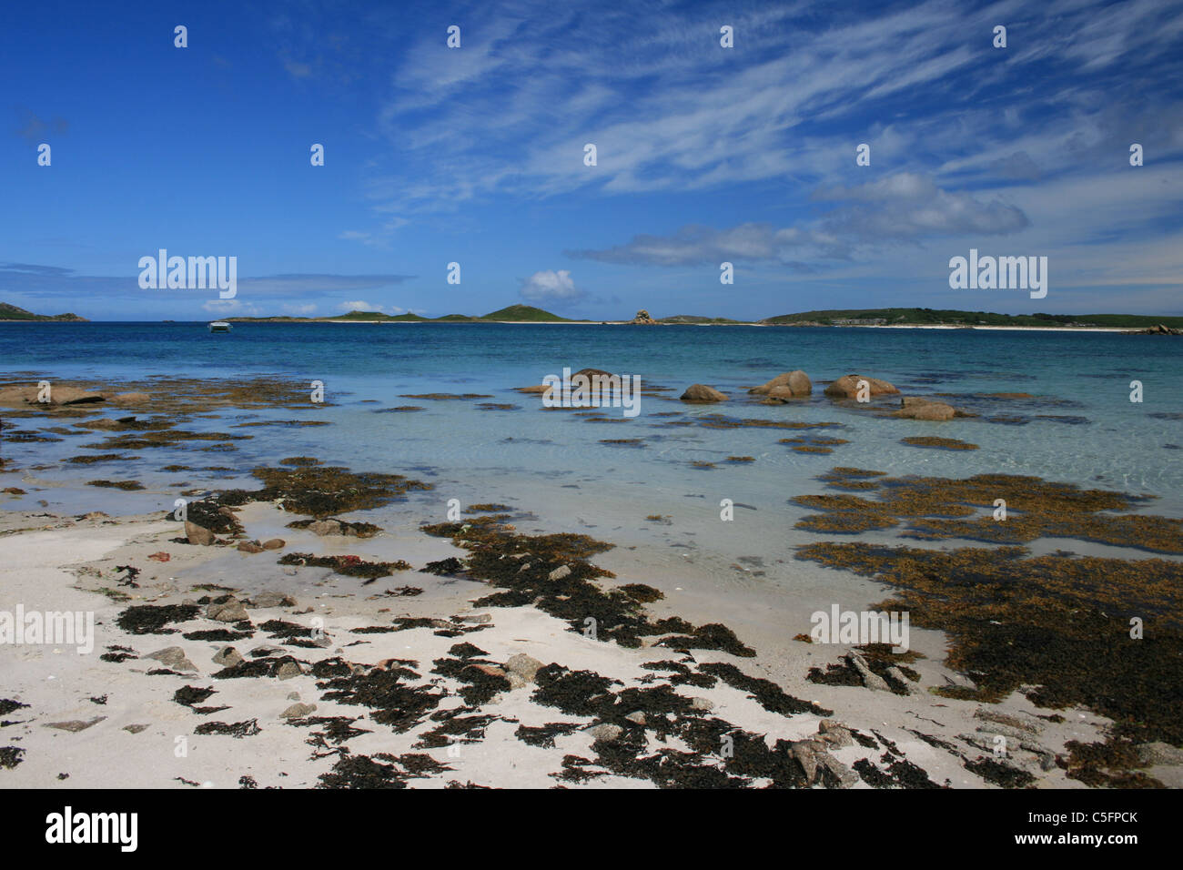 A beach on the Isles of Scilly Stock Photo
