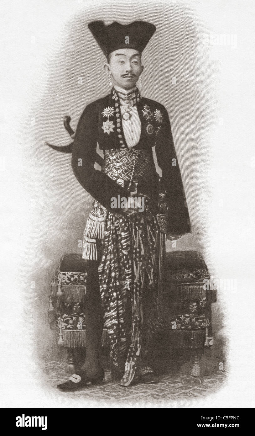 Pakubuwono X, 1866 1939. Tenth Susuhunan or ruler of Surakarta Stock