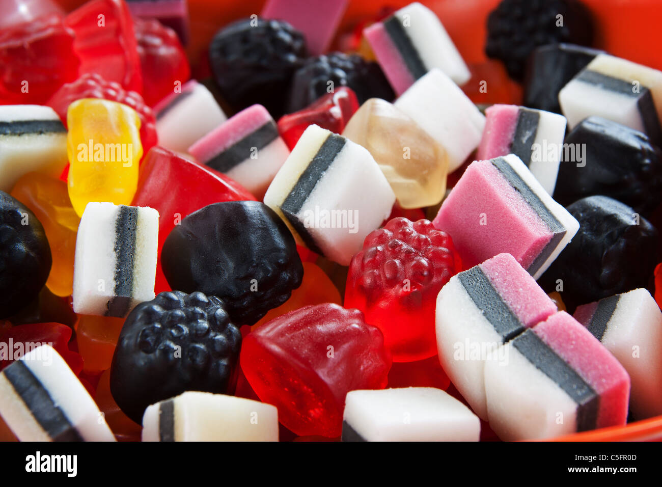Candy jelly with various shape and taste Stock Photo