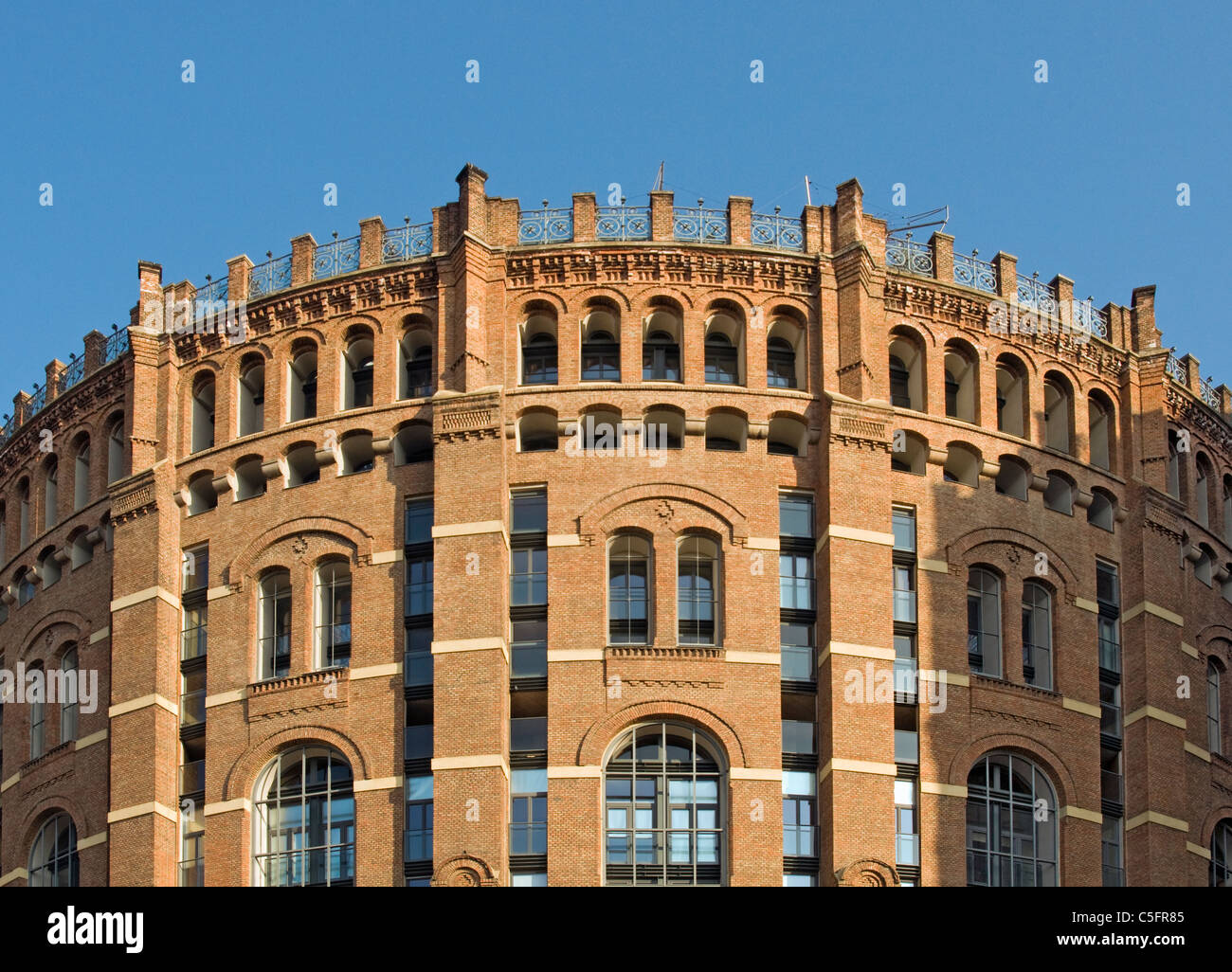 Detail of Facade of Renovated Building of Gasometer (Former Gas Tank ...