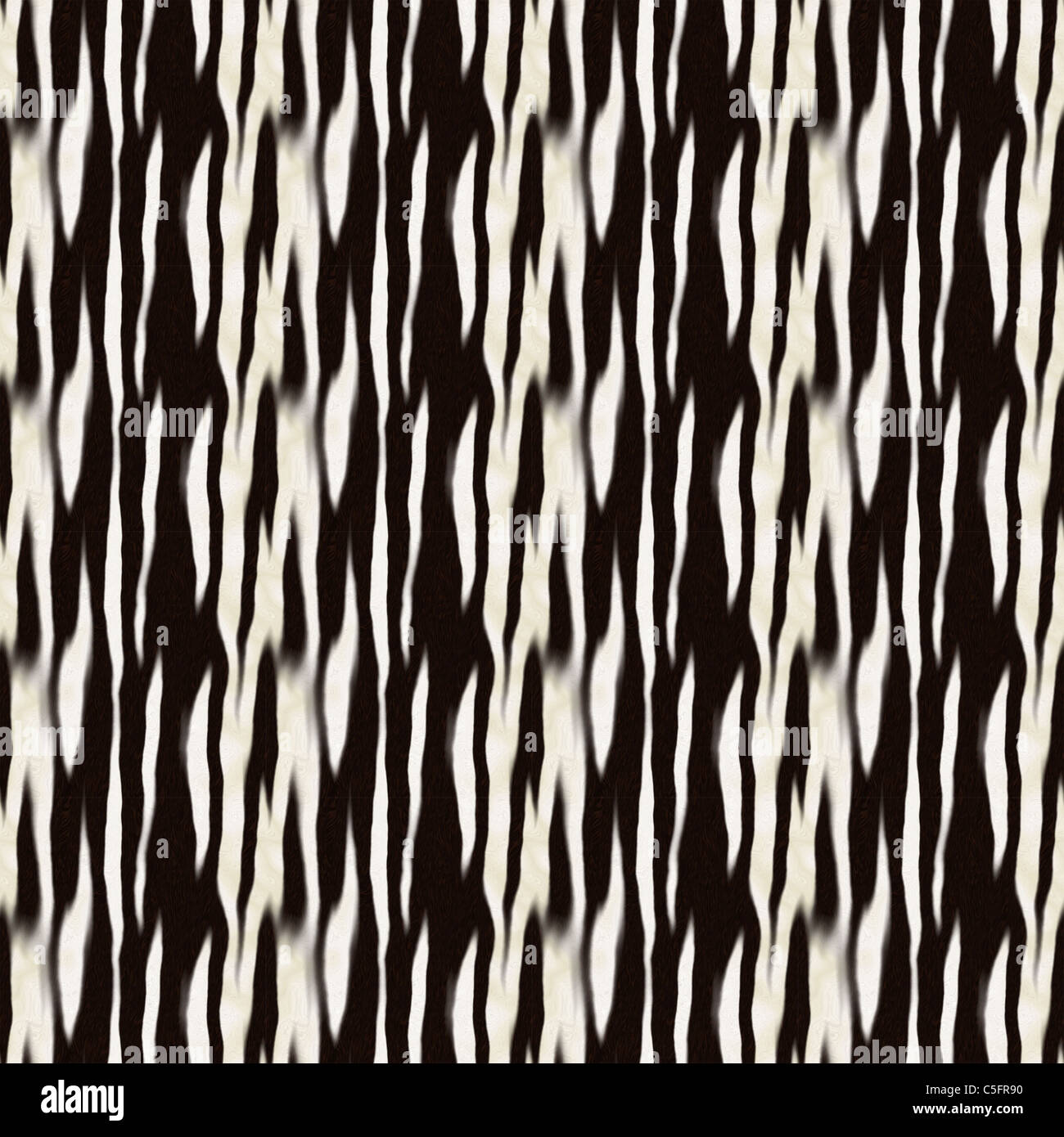 Zebra stripe pattern that tiles seamlessly as a pattern in any direction. Stock Photo