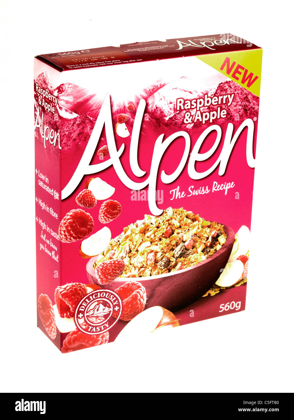 Raspberry and Apple Alpen Cereal Stock Photo