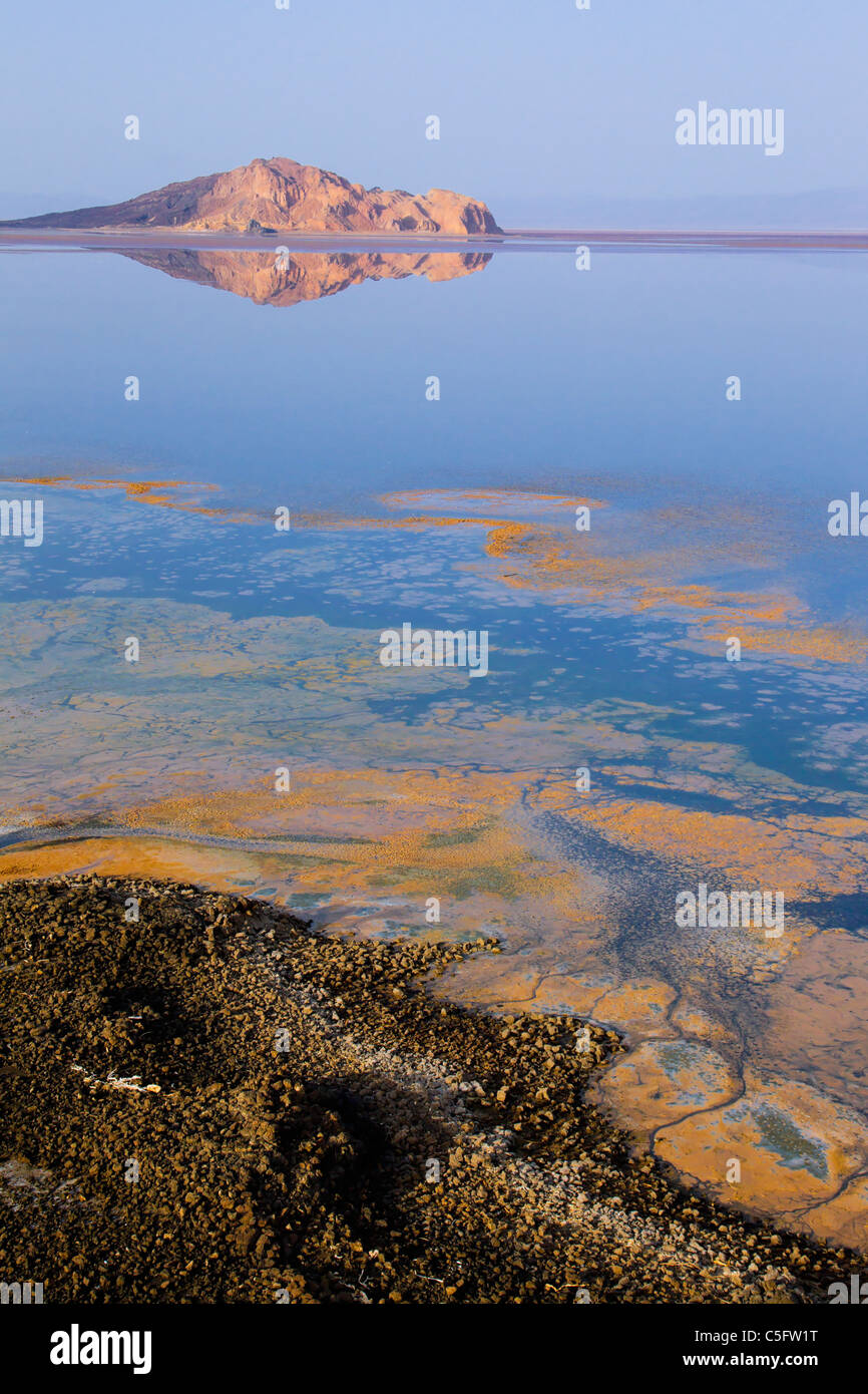 Lake logipi is a saline alkaline lake that lies in the Suguta valley in northen Kenya Stock Photo