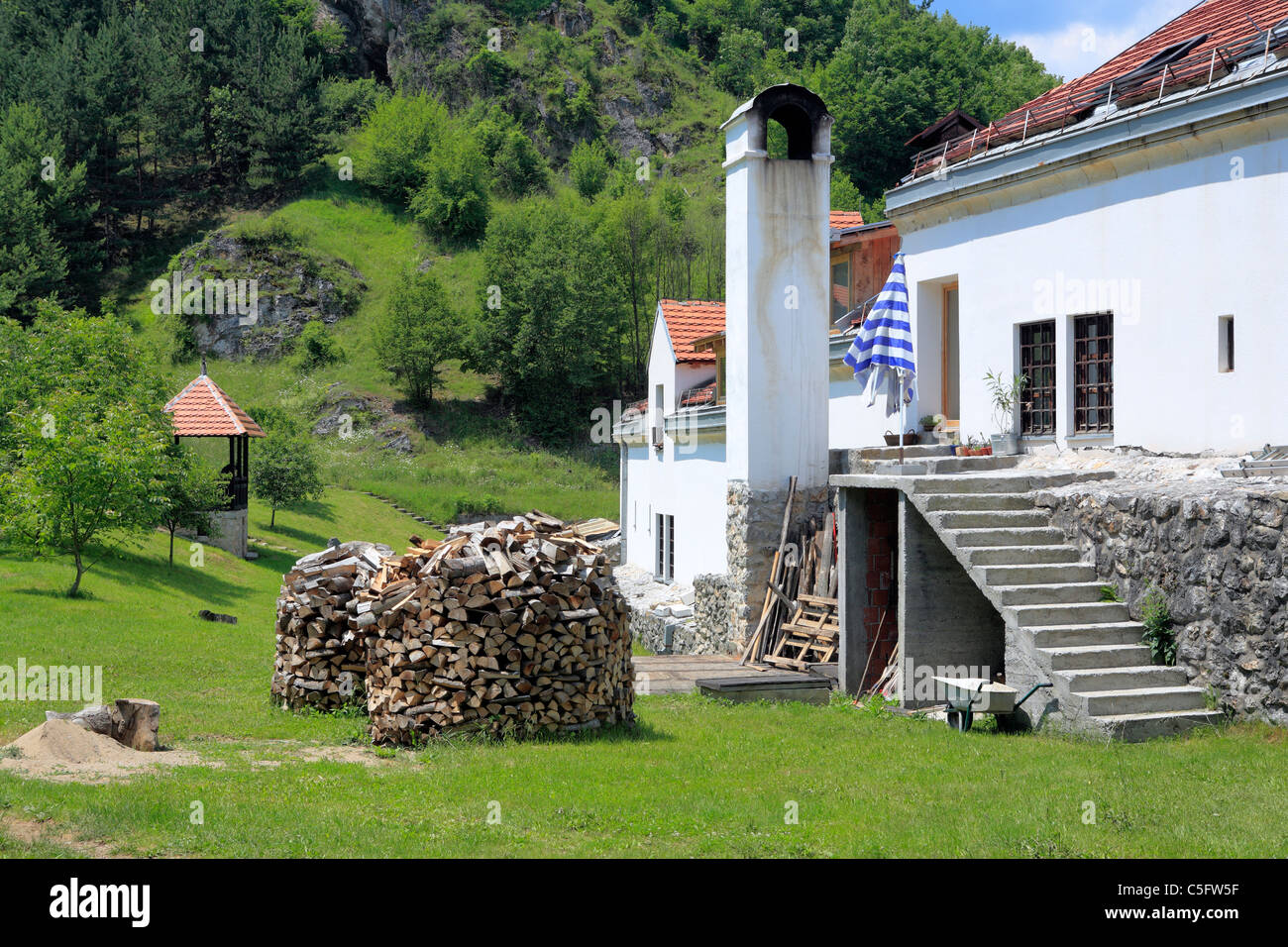 Village house, Gradac Monastery, Raska district, Serbia Stock Photo