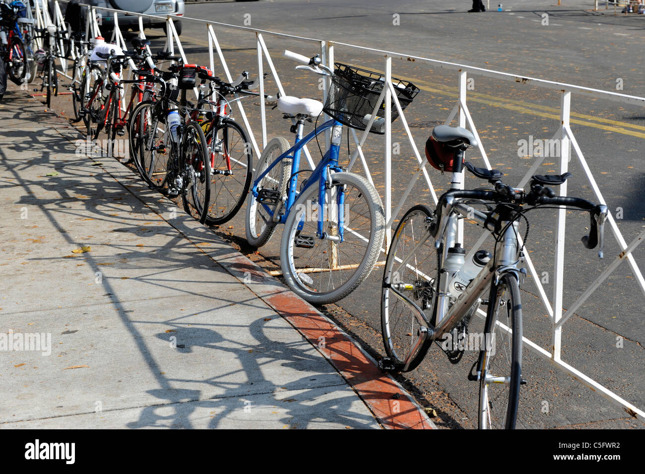 Bicycles Kona Hawaii Pacific Ocean Stock Photo Alamy