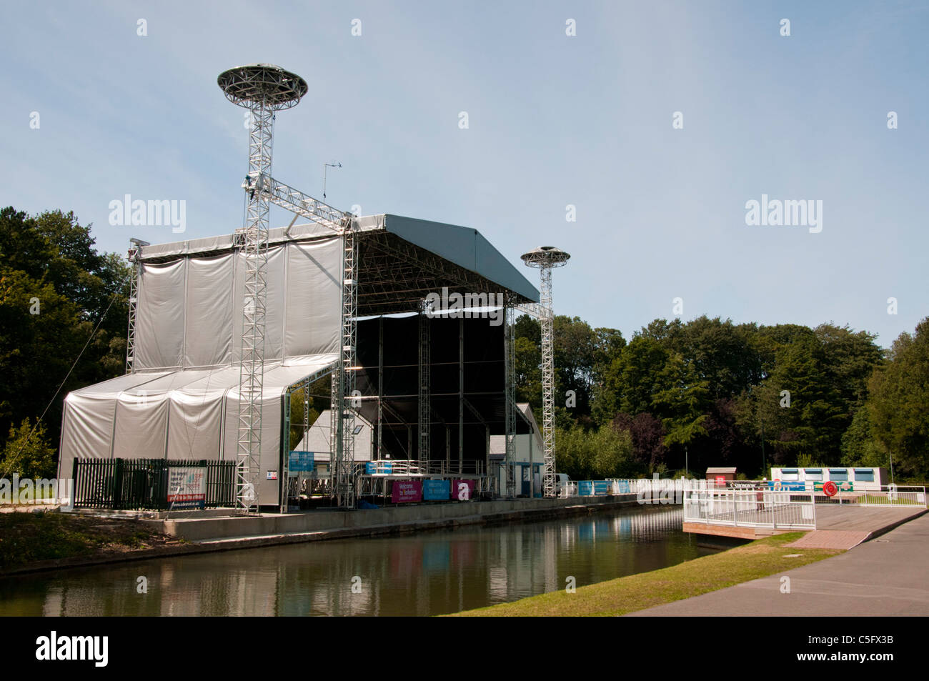 Wide shot of the Open Air Theatre in Scarborough Stock Photo Alamy