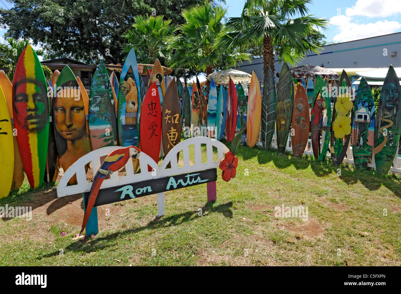 Surfboard Art Gallery Haleiwa North Shore Hawaii Oahu Pacific Ocean
