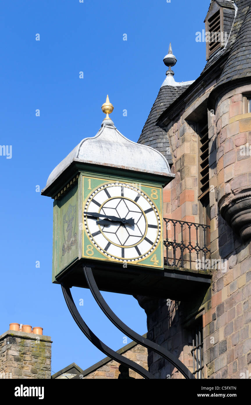 Canongate Tolbooth Clock Edinburgh Scotland Stock Photo